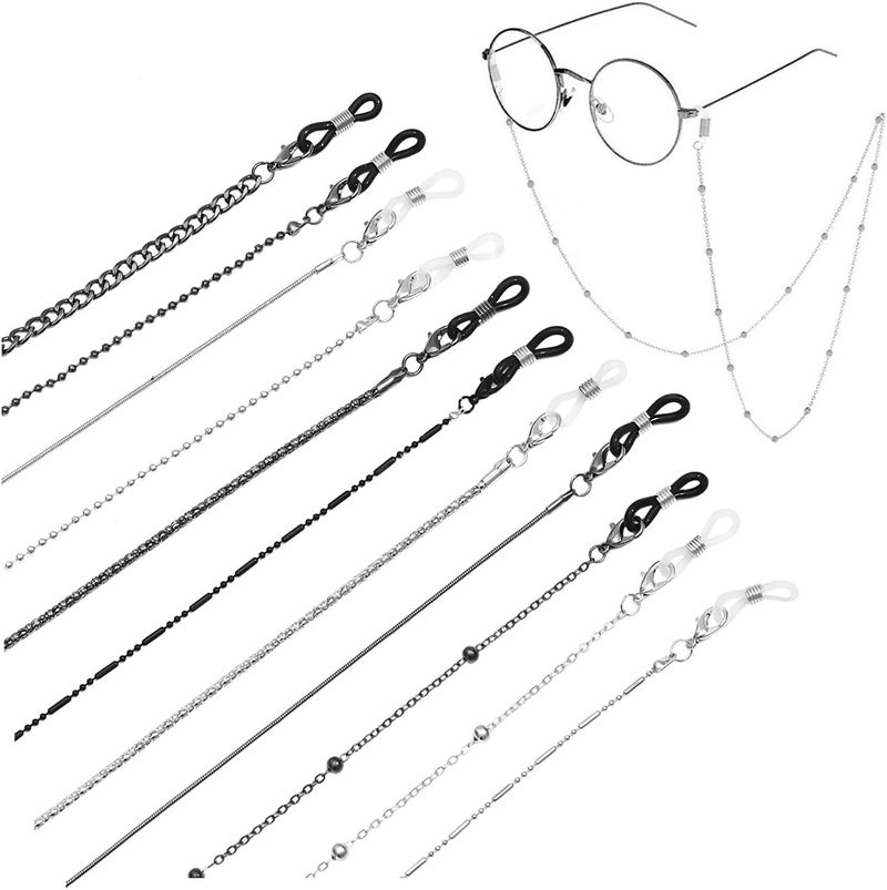 NEWITIN 11 Pieces Eyeglass Chains for Women Sunglasses Strap Holders Sunglasses Mask Necklace Lanyard for Women Men - Image 1